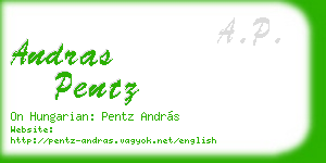 andras pentz business card